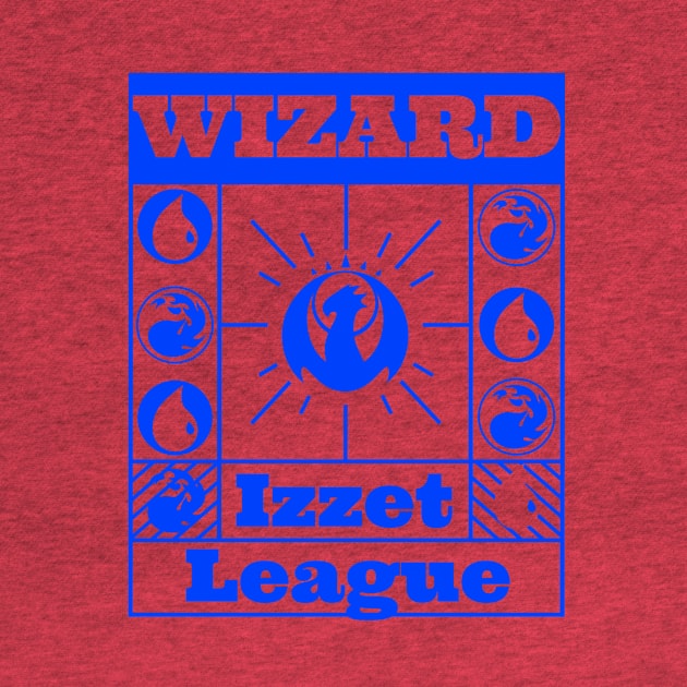 Izzet League | Wizard | MTG Guild Blue on Red Design by ChristophZombie